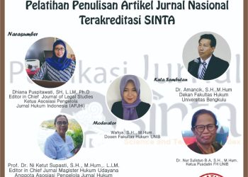 PELATIHAN PENULISAN ARTIKEL JURNAL TERAKREDITASI SINTA