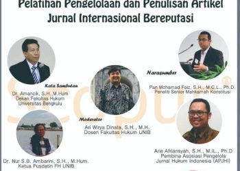 PELATIHAN PENGELOLAAN DAN PENULISAN ARTIKEL JURNAL INTERNASIONAL BEREPUTASI