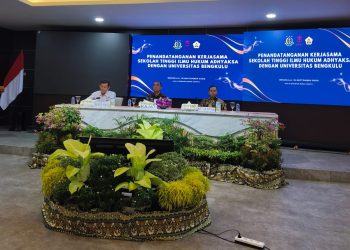 Penandatanganan Kerjasama Sekolah Tinggi Ilmu Hukum Adhyaksa Dengan Universitas Bengkulu