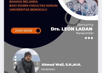 Pelatihan Pengucapan Istilah Hukum Dalam Bahasa Belanda Bagi Mahasiswa Fakultas Hukum Universitas Bengkulu Bersama Drs. Leon Ladan