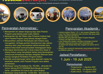 Penerimaan Mahasiswa Baru Prodi Hukum Program Doktor (S3) Tahun Akademik 2025/2026