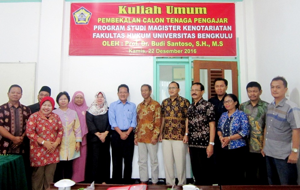 Resmi, FH UNIB Buka Magister Kenoktariatan